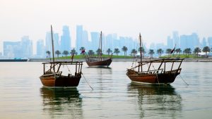 View of West Bay from Museum of Islamic Art, Doha, Qatar
